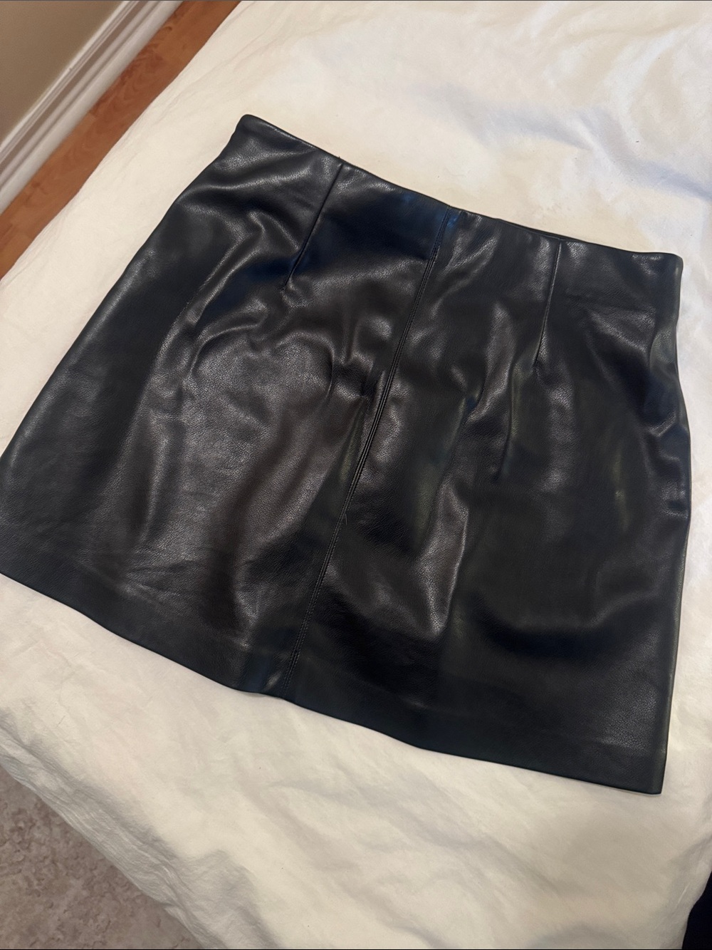 Dynamite Black Faux Leather Mini Skirt